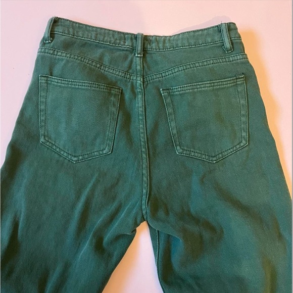Edikted Reigan Wide Leg Jeans - Green - Picture 4 of 5